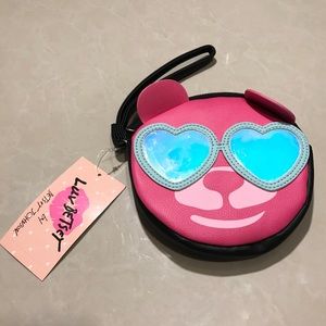 Betsey Johnson Hot Pink LBSuny Coin Purse Wristlet